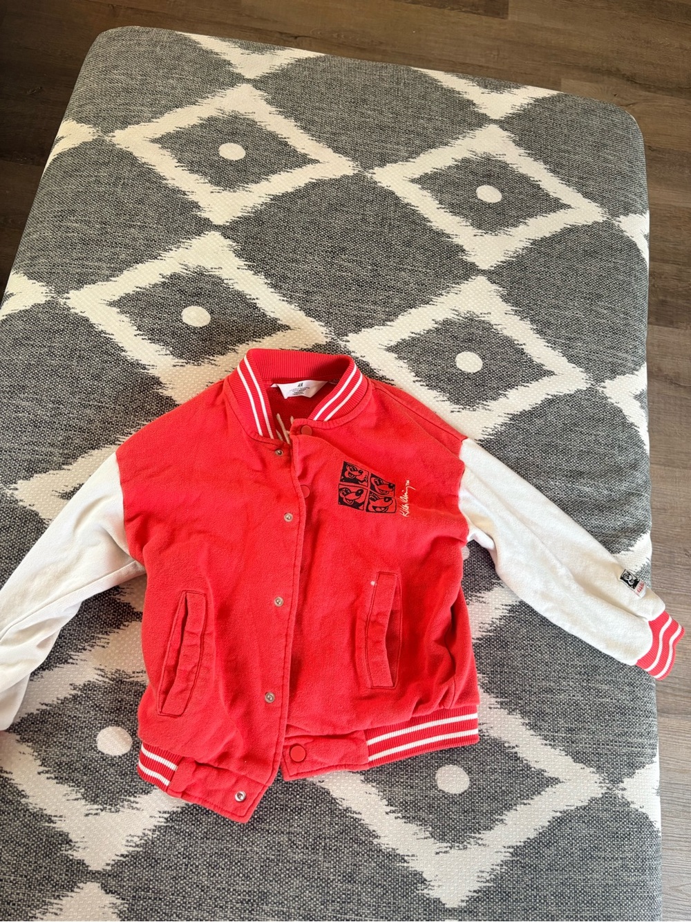 H&M Red and White Kids Varsity Jacket
